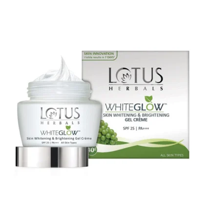 Lotus Herbals Whiteglow Skin Whitening and Brightening Gel Crème SPF 25 PA+++ 40gm