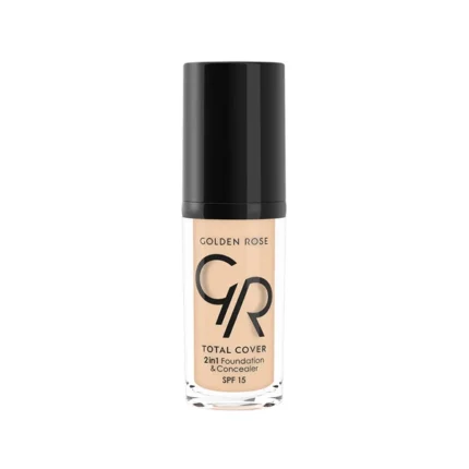 Golden Rose Total Cover 2 in 1 Foundation & Concealer 01 Porclein