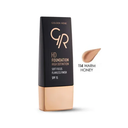 Golden Rose HD Foundation High Definition 114 Warm Honey