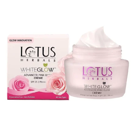 Lotus Herbals WhiteGlow Advanced Pink Glow Brightening Cream SPF 25 PA+++ 35gm