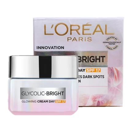 L'Oreal Paris Glycolic Bright Skin Care Day Cream with SPF 17 50ml
