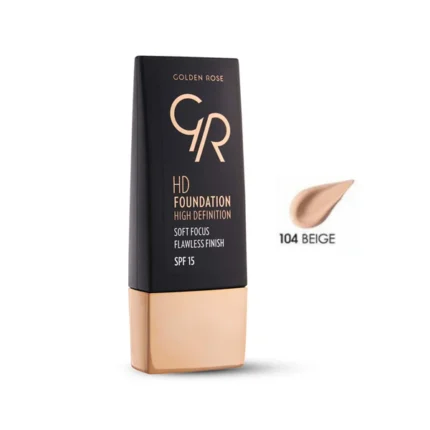 Golden Rose HD Foundation High Definition 104 Beige