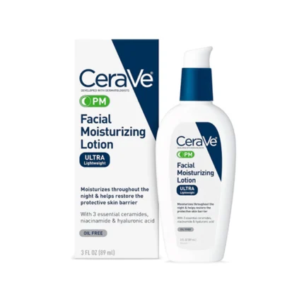 CeraVe PM Ultra Lightweight Facial Moisturizing Lotion 89ml