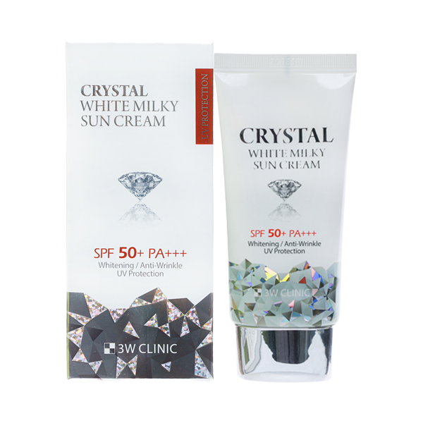 3W Clinic Crystal White Milky Sun Cream SPF 50+ PA+++ 50gm