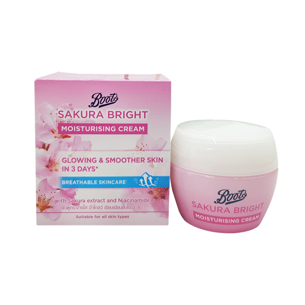 Boots Sakura Bright Moisturising Cream 50ml | Color World Bangladesh Boots Sakura Bright Moisturising Cream 50ml - Image 1