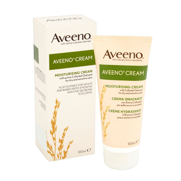 Aveeno Moisturising Cream with Natural Colloidal Oatmeal 100ml – Soothes & Protects Dry Skin | Color World Aveeno Moisturising Cream With Active Colloidal Oatmeal 100ml - Image 1