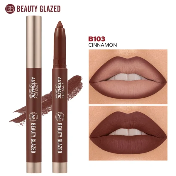 Beauty Glazed Long Stay Automatic Lip Crayon Matte Finish B103 Cinnamon