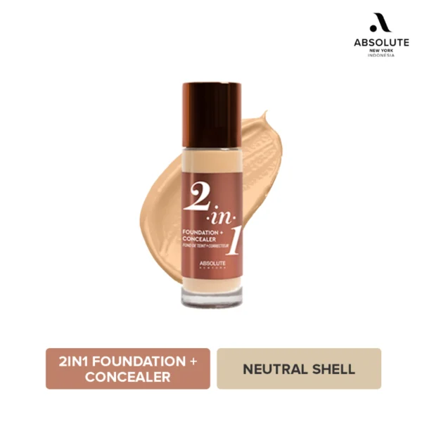 Absolute New York 2-in-1 Foundation + Concealer MFFC02 - Neutral Shell 40gm