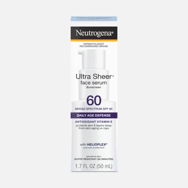 Neutrogena Ultra Sheer Moisturizing Face Serum with Vitamin E & SPF 60+ 50ml