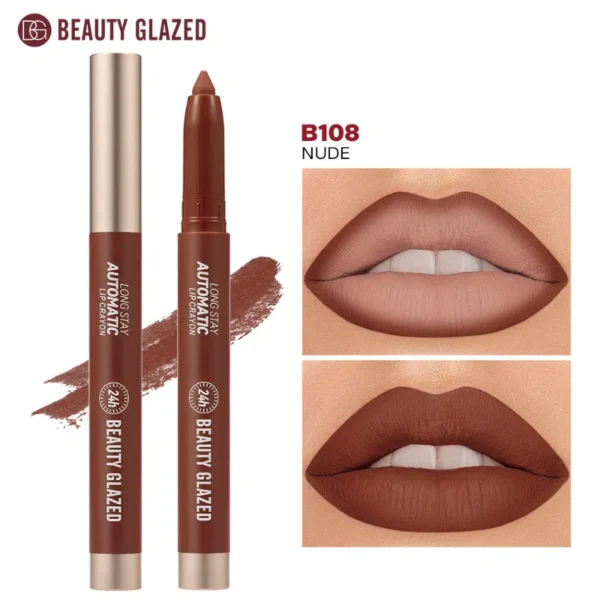 Beauty Glazed Long Stay Automatic Lip Crayon Matte Finish 108 Nude