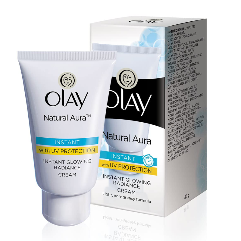 Olay Natural Aura Cream 40g | Authentic | Color World Olay Cream Natural Aura Vitamin B3, Pro B5, E With Uv Protection 40gm - Image 1