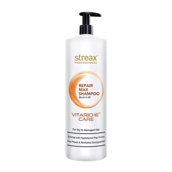 Streax Professional Repair Max Shampoo for Dry to Damaged Hair 1500ml