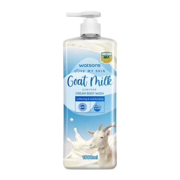 Watsons Love My Skin Goat Milk Scented Cream Body Wash 1000ml