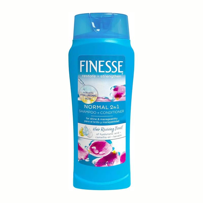 Finesse Restore + Strengthen Normal 2 in 1 Shampoo + Conditioner 384ml Finesse Restore + Strengthen Normal 2 in 1 Shampoo + Conditioner 384ml - Image 1