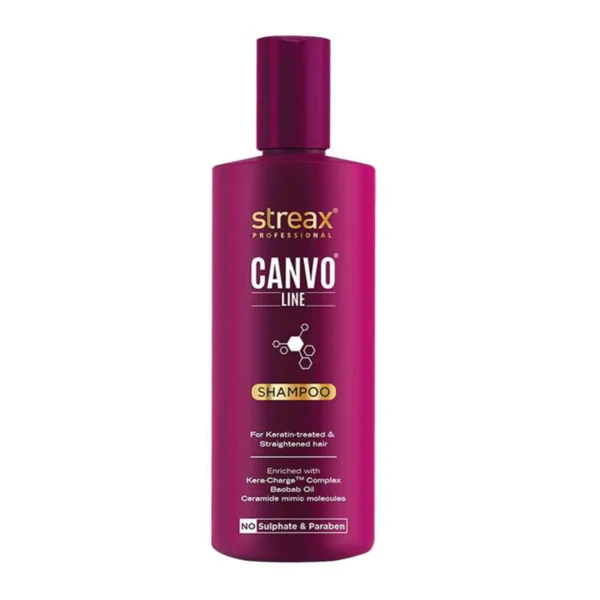 Streax Professional Canvo Line Shampoo For Keratin Treated And Straightened Hair 300ml