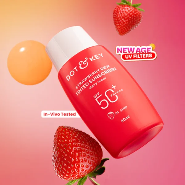 Dot & Key Strawberry Dew Tinted Sunscreen SPF 50+ PA++++ 03 Sand 50ml