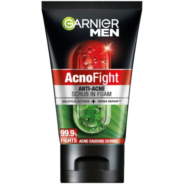 Garnier Men Acno Fight Anti Pimple With Salicylic Acid And Herba Repair Face Wash 100ml