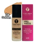 TRENDY Beauties Pro Matte Waterproof Foundation with SPF20 04 Golden