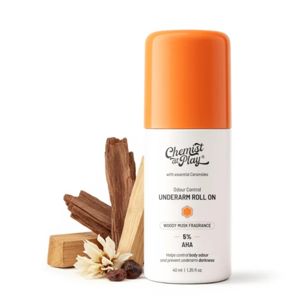Chemist at Play UnderArm Roll-On 5% AHA Woody Musk 40ml