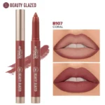 Beauty Glazed Long Stay Automatic Lip Crayon Matte Finish 107 Coral