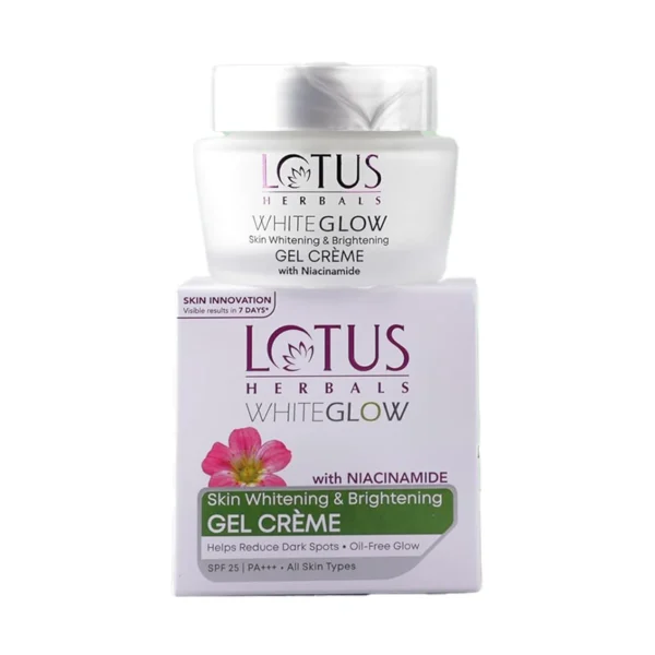 Lotus Herbals WhiteGlow Skin Whitening And Brightening Gel Cream With Niacinamide 60g