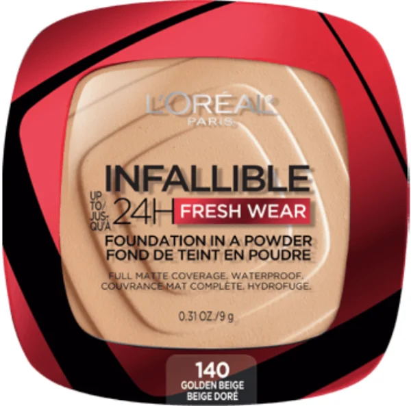 L'Oreal Infallible Fresh Wear 24Hr Powder Foundation 140 Golden Beige