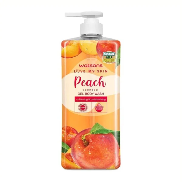 Watsons Love My Skin Peach Scented Gel Body Wash Pump 700ml