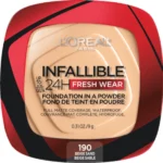 L'Oreal Infallible Fresh Wear 24Hr Powder Foundation 190 Beige Sand