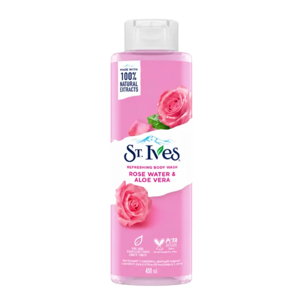St.Ives Rose Water & Aloe Vera Refreshing Body Wash 450ml