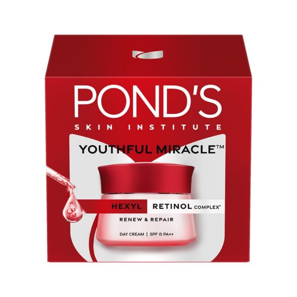 Pond's Youthful Miracle Hexyl Retinol Complex, Renew & Repair Day Cream 50g India